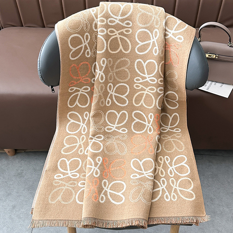 Bufandas coreanas de cachemira de dama 2025 pájaros con un bufón de aire acondicionado que se vuelve más grueso y cálido