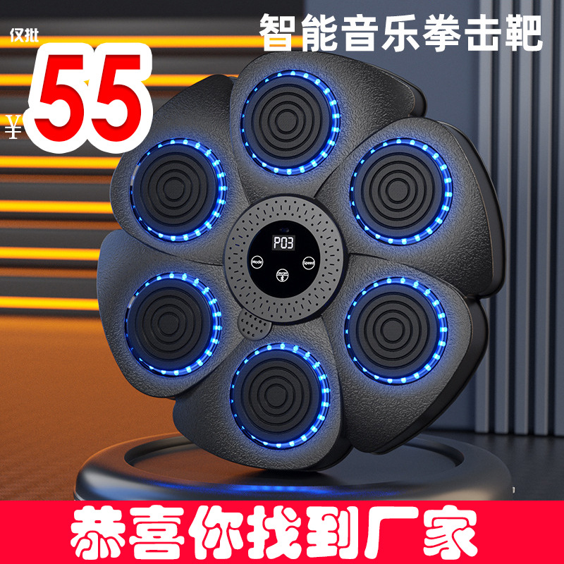 Cross-Border Smart Music Boxing Machine Home Shock-Absorbing Exercise Boxing Wall Target Sports Fitness Boxing Training Equipment