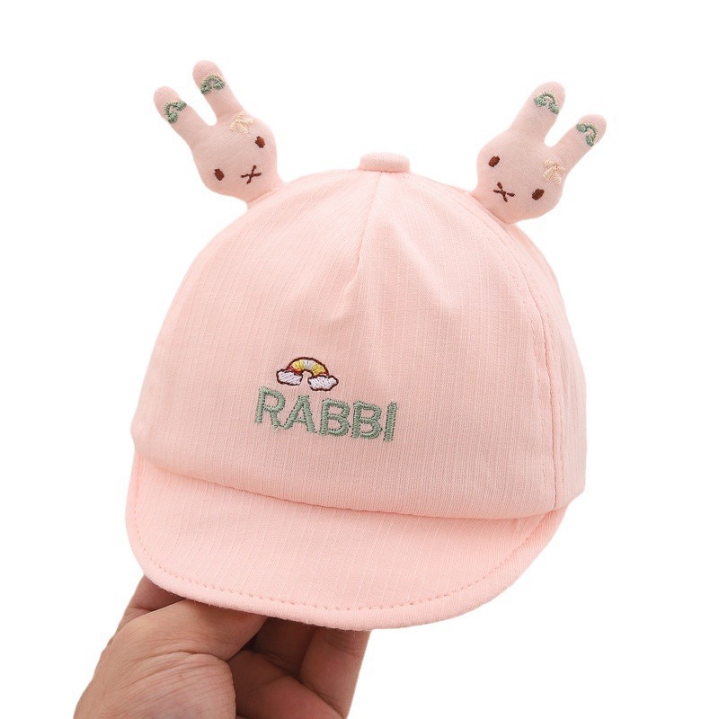 2024 nuevo sombrero de béisbol de conejo arco iris sombrero para niños sombrero para niños sombrero para niñas a prueba de viento y protección solar cuatro estaciones