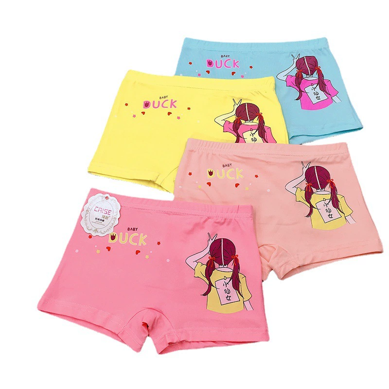 Новое детское нижнее белье, трусы-боксеры для девочек, студенческие шорты с героями мультфильмов, удобные эластичные мягкие штаны оптом