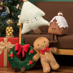 Insクリスマス祝日装飾用品クリスマスツリー人形リビングソファクッションベッド抱き枕赤い抱き枕カバー