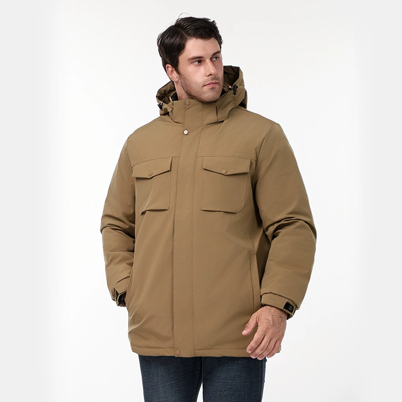 Хлопковая одежда большого размера мужская городская легкая деловая повседневная свободная вата толстая куртка с капюшоном мужская одежда