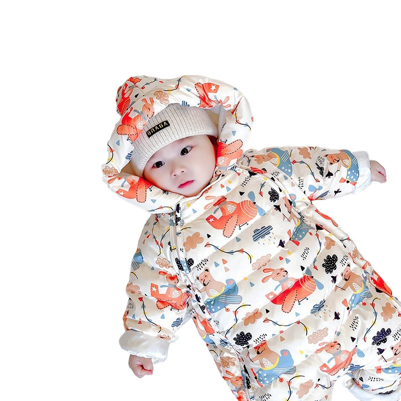 의 다운 재킷 겨울 소년 소녀를위한 두꺼운 따뜻한 외출 옷  용  등반 옷 및 어린 아이들의 겨울 옷을 들고 옷