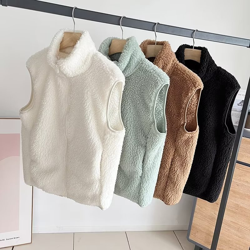 Women's Imitation Lamb Velvet Polar Fleece Vest Loose Vest Versatile 24 Autumn and Winter Versatile New Style M461913