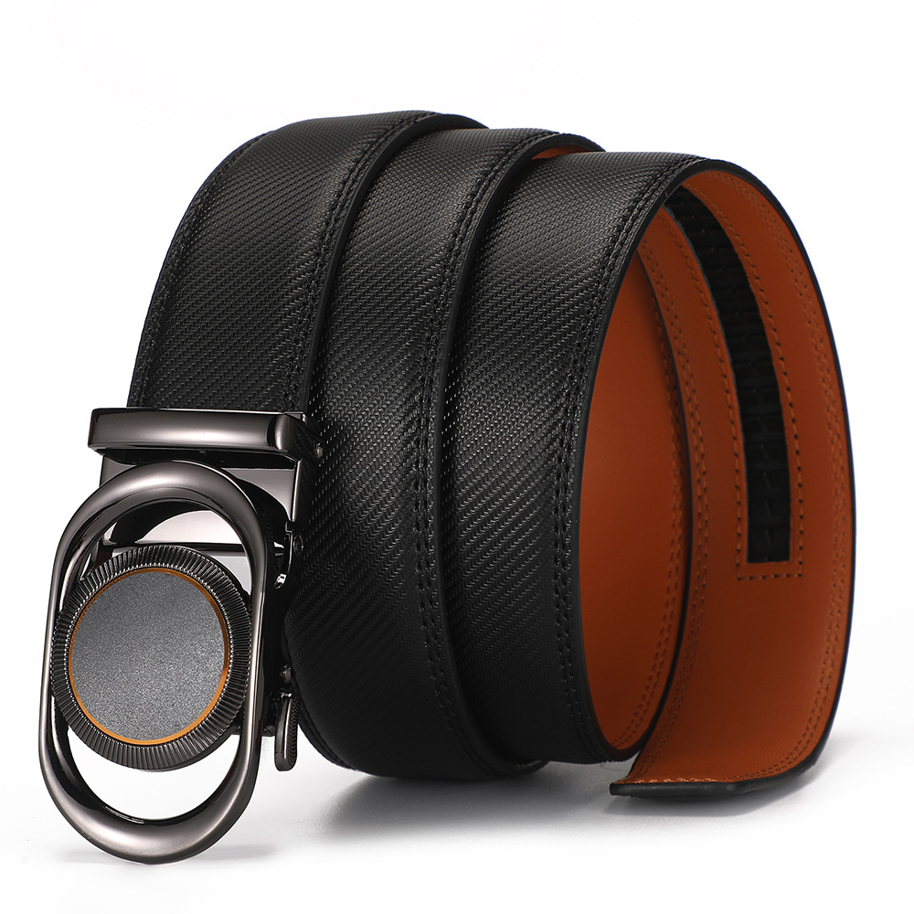 New Hot Selling Men's Belts, Men's Genuine Leather Automatic Buckle Belts, Men's 2023 New High End Business Leisure Trend Cowhide Pant Straps_voghion.com