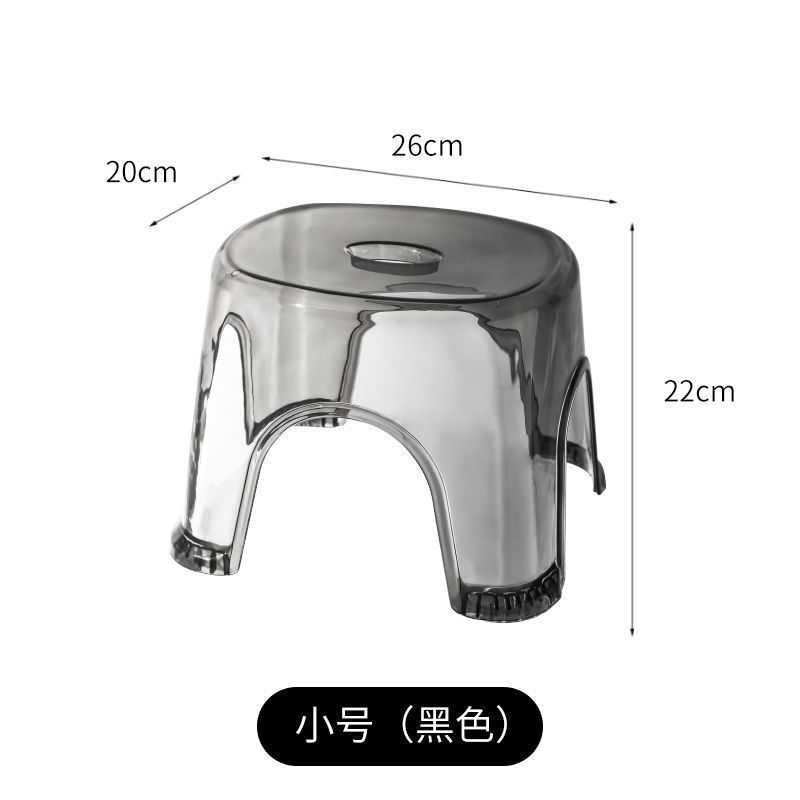 Taburetes transparentes taburetes pequeños taburetes de oficina en el hogar para pisar taburetes antideslizantes taburetes de baño de cambio de zapatos Zhigao Round
