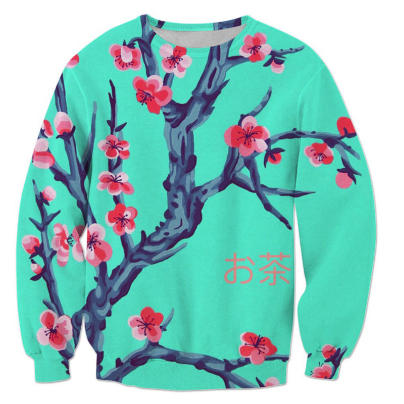 Foreign Trade Autumn Latest Fashion Sweatshirt for Men/Women, Street Style Long-Sleeve Jacket, Arizona Tea 3D Printed Crew Neck