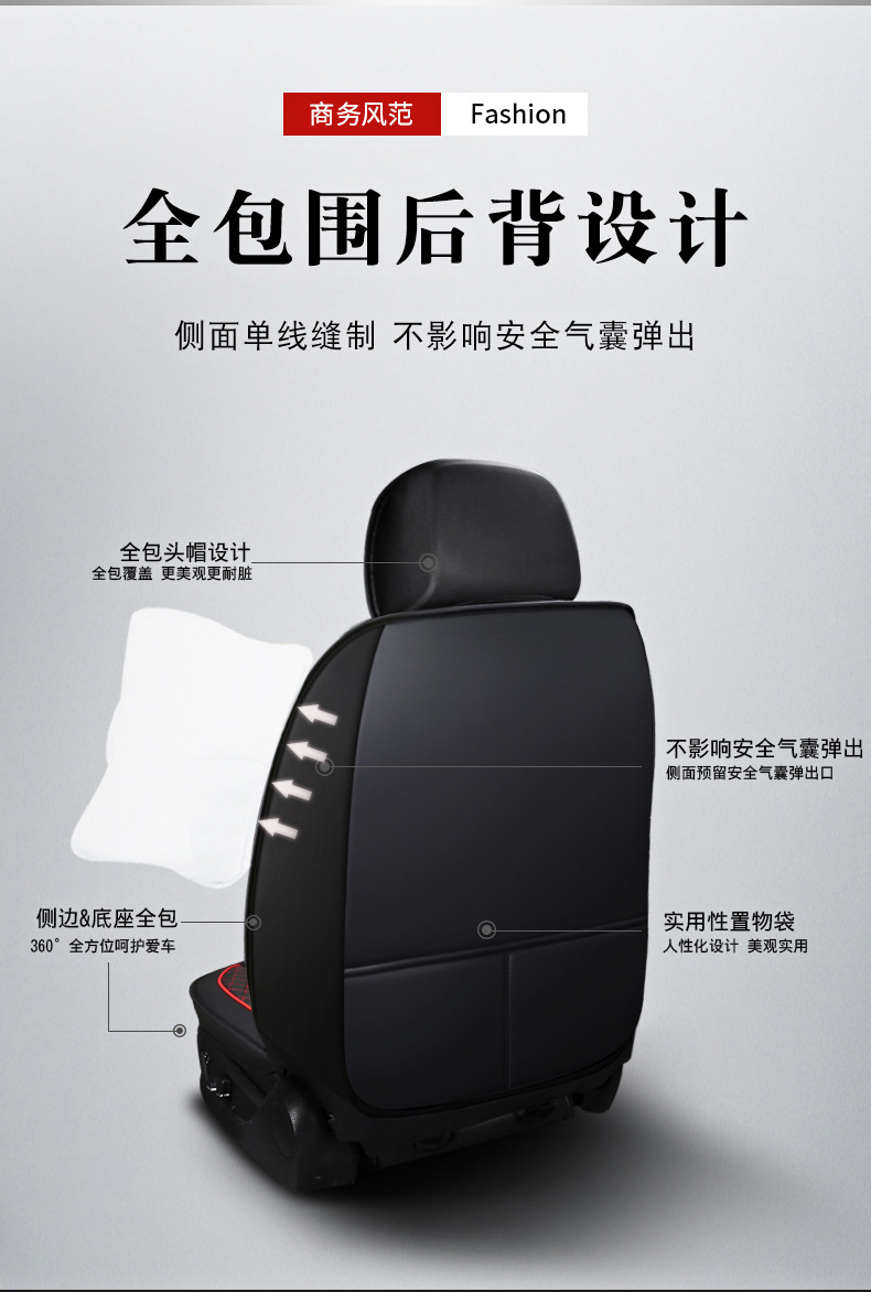 Cross-Border Foreign Trade Wholesale Car Seat Cushion Diamond Leather Breathable Leather Seat Cover All-Season All-Inclusive Seat Cover