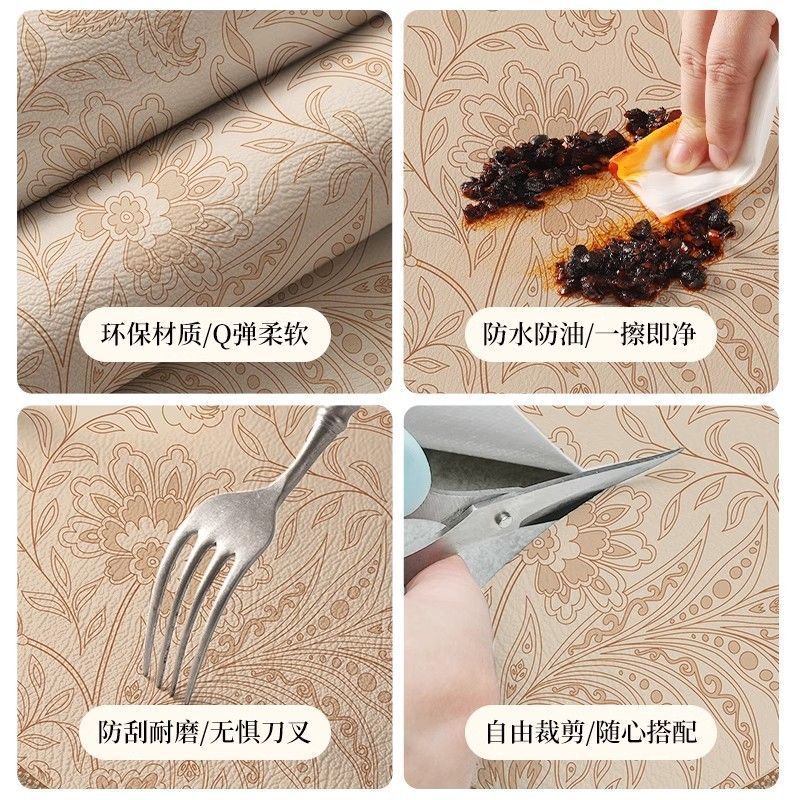 almohadilla de mesa de comedor a prueba de agua a prueba de aceite americana retro almohadilla de mesa de PVC ligera de lujo alta sensación almohadilla de mesa de té aislamiento almohadilla de protección de escritorio