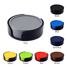 10cm圆形硅胶杯垫 现代简约带防溢圈杯子垫食品级防滑茶杯垫套装