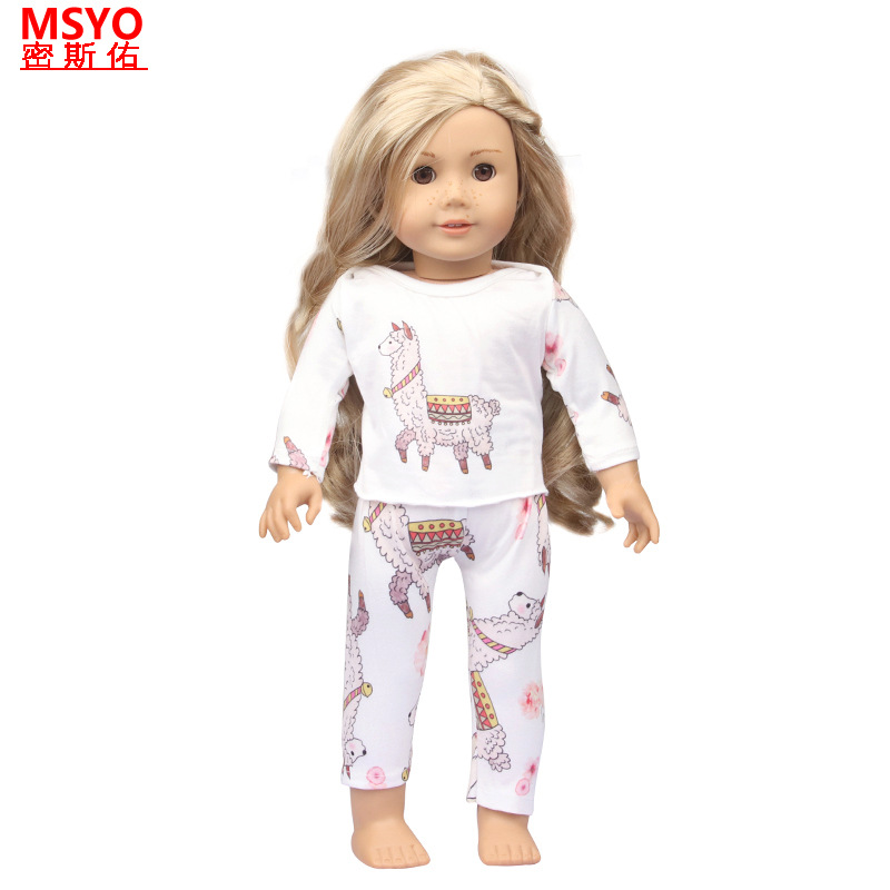 18 pulgadas American Girl muñeca pijamas 43cm xiafu muñeca ropa traje muñeca lindo camisón Pijamas