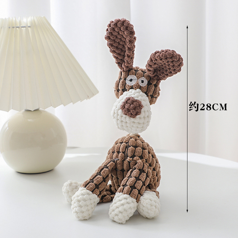 자기 즐거움과 심심함 해소를 위한 봉제 소리내는 애견장난감 인터넷 연예인 반려동물 물림방지 및 어금니 테디비숑 중소형 애견용품