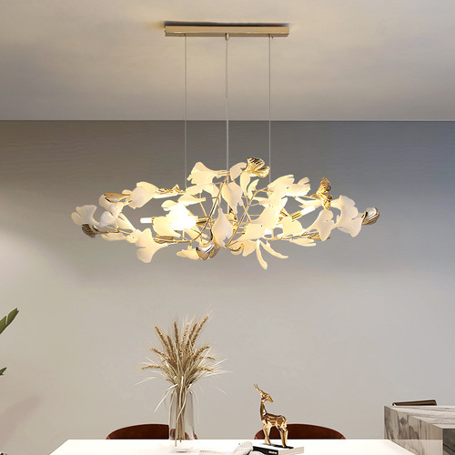 Designer ginkgo leaf internet celebrity living room chandelier restaurant art lobby sales office stairwell clothing store lamp