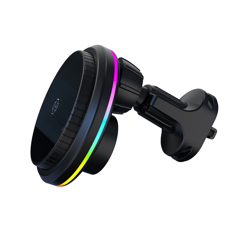 タッチ RGB サラウンド ライト 15W 急速充電磁気車ワイヤレス充電器 iPhone16/15/14/13 に適しています|undefined