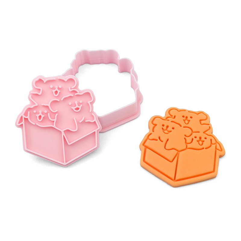 Molde para galletas con forma de cachorro y dibujo de línea, con patrón de dibujos animados en 3D, herramienta realista para hacer galletas de mantequilla DIY. image 7