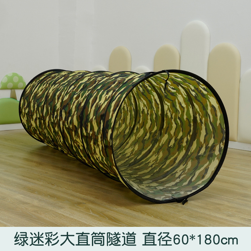 Túneles solares camuflados directamente a través de curvas rastreando agujeros equipos de entrenamiento sensorial para niños trepando juguetes de interior