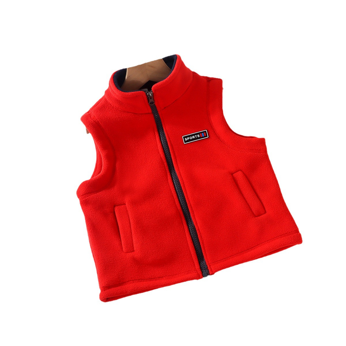 Chaleco de estilo coreano para niños niñas niños bebés primavera y otoño chaleco cálido para niños medianos y grandes Otoño e Invierno Polar polar ropa exterior