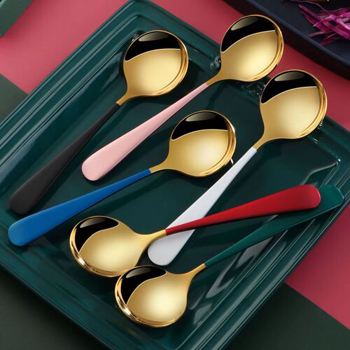 304 stainless steel internet celebrity creative high-looking thickened spoon household rice spoon spoon large spoon long handle