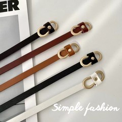 Leather-free holeless belt women's summer decorative suit simple versatile dress belt Korean version INS style belt