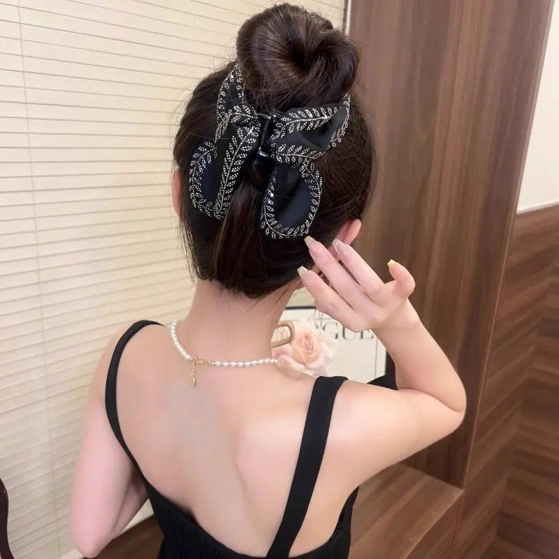 小众设计感叶片麦穗鲨鱼夹高端闪钻气质后脑勺抓夹大号发量多发饰|undefined