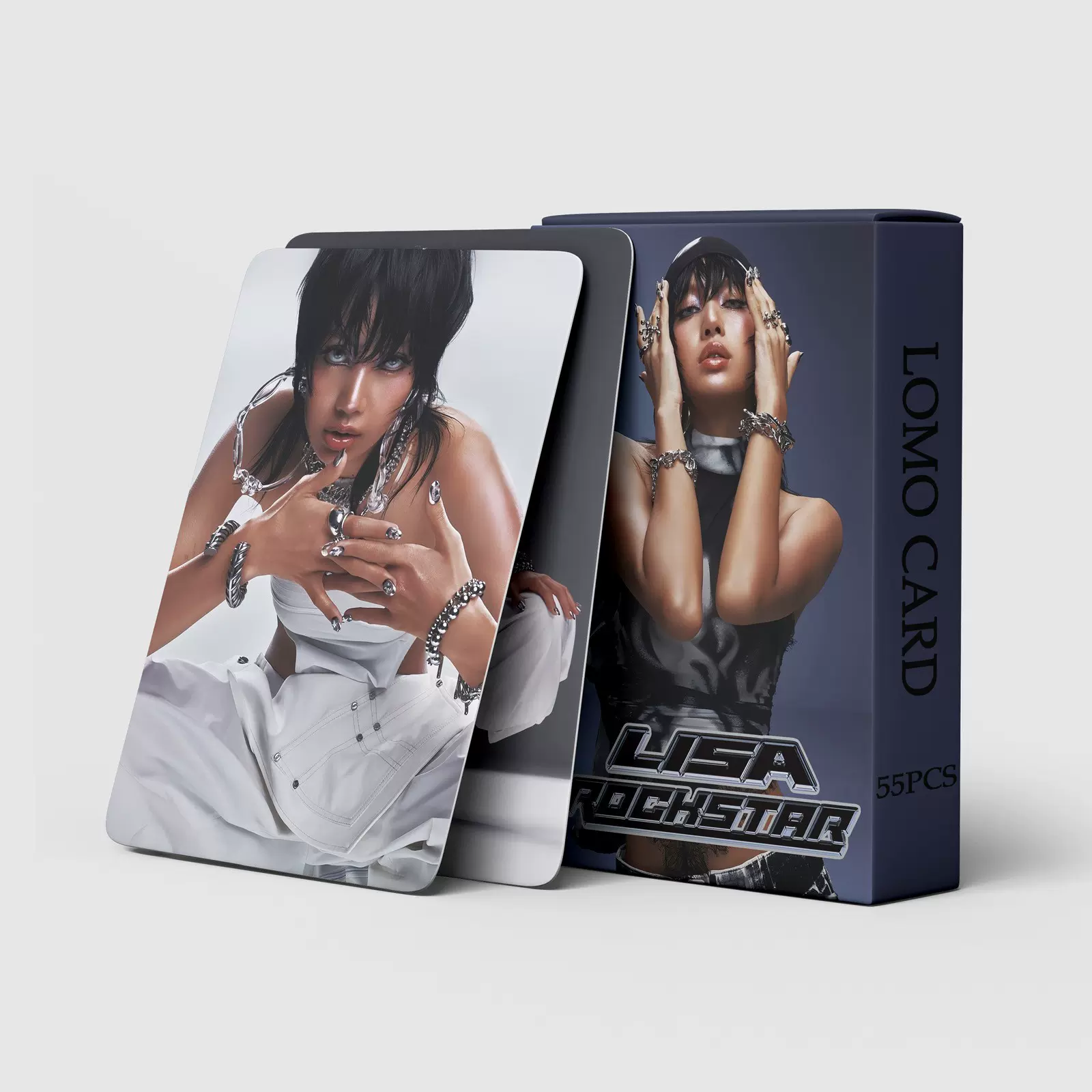 大量现货55张LISA小卡ROCKSTAR卡片粉墨KPOP明星周边LOMO小卡