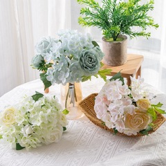 Rose bouquet artificial flower manufacturer home decoration wedding hand held flower road guide flower wall plant wall artificial flower DY1-1864