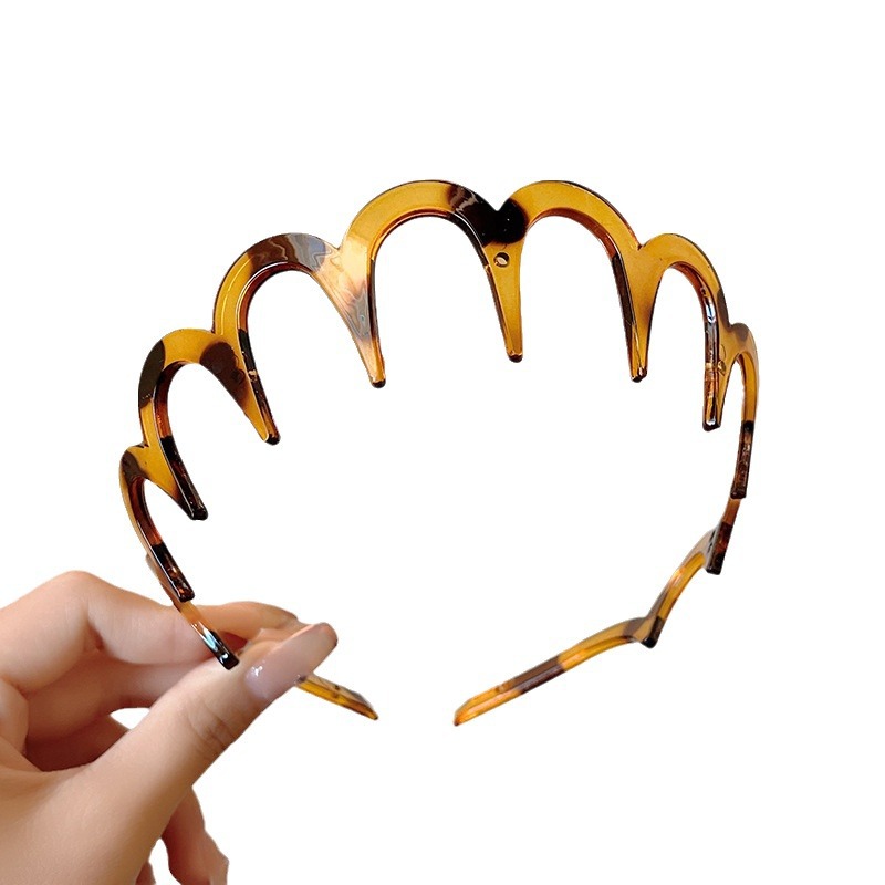 Estampado de leopardo, peine de pelo ondulado con dientes, diadema 2025 nuevo temperamento, diadema superior de alta calidad, accesorios para el cabello de todo fósforo de moda para mujer