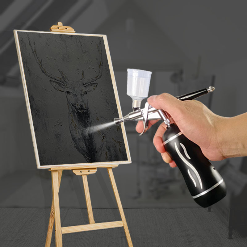 Amazon eaby Hot Selling Automatic Start-Stop Handheld Spray Gun Air Pump Model Coloring Beauty Salon Spray Painting Tattoo