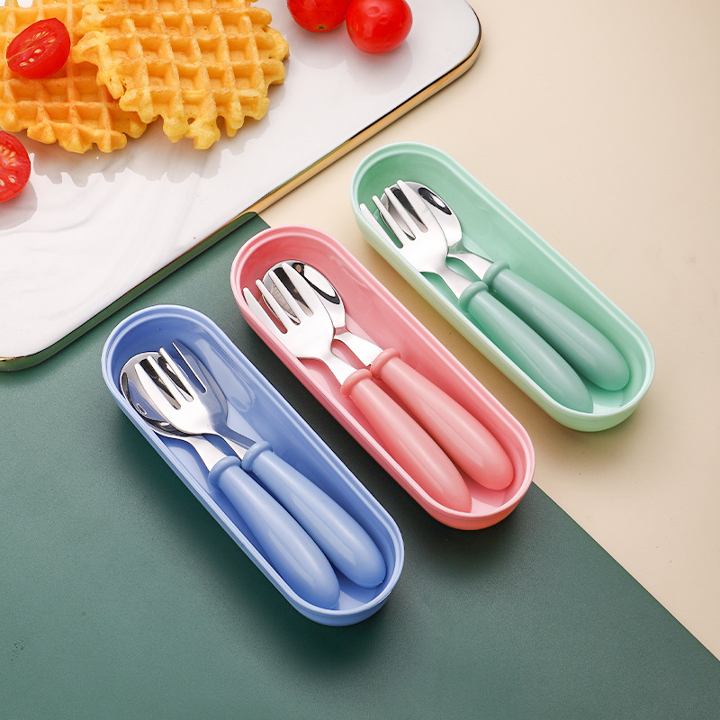 304 children's tableware suit stainless steel baby eating spoon children's tableware fork spoon fork 304 children's tableware suit stainless steel baby eating spoon children's tableware fork spoon fork