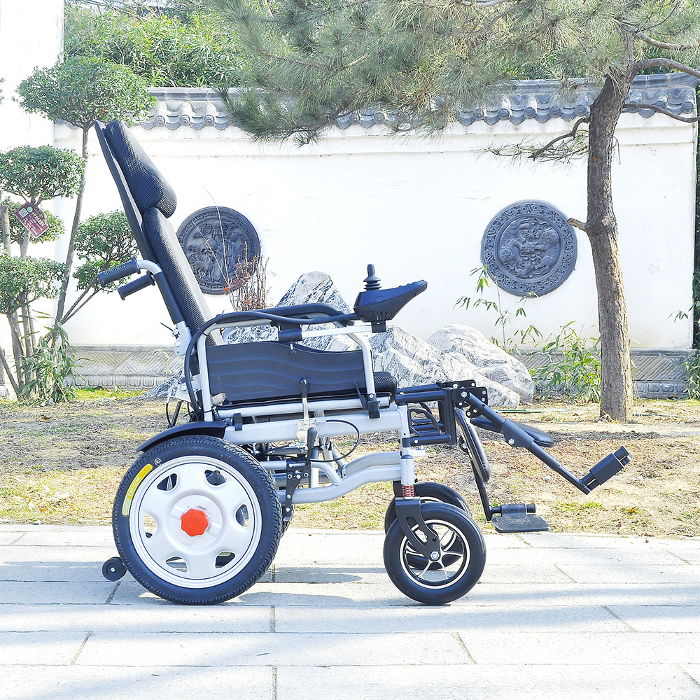 Reclining Electric Wheelchair, Intelligent Fully Automatic Folding Electric Wheelchair for the Elderly and Disabled, Mobility Scooter for the Elderly