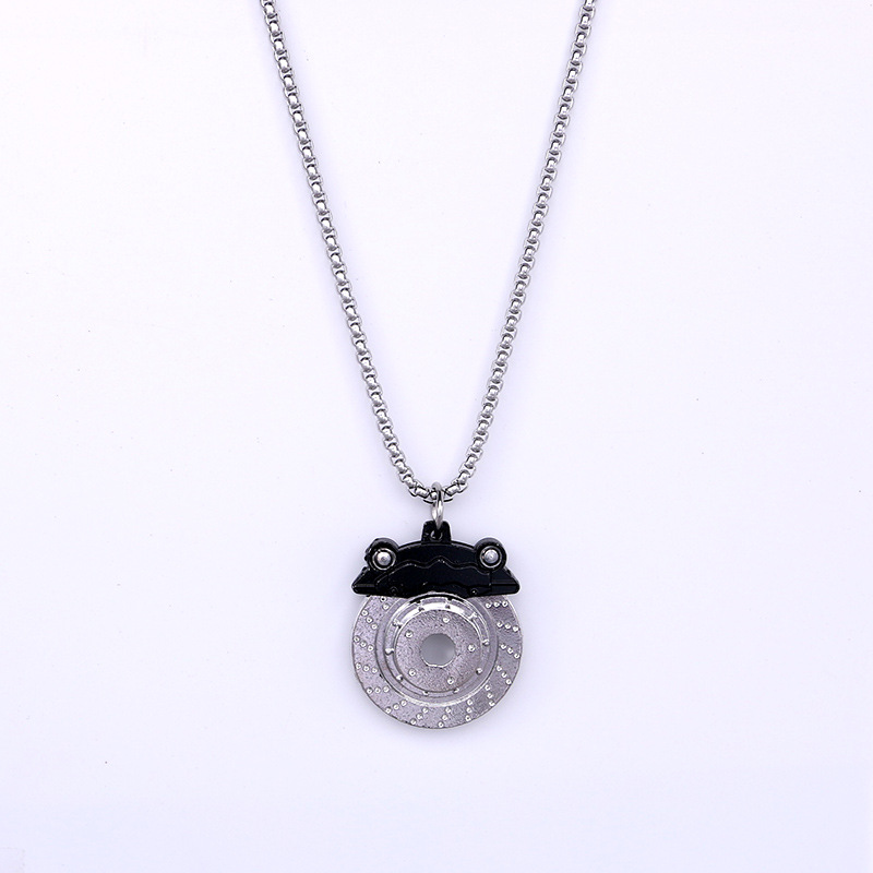 Collana con pompa personalizzata creativa, mozzo ruota disco freno hip-hop, accessorio pendente alla moda e alla moda_voghion.com