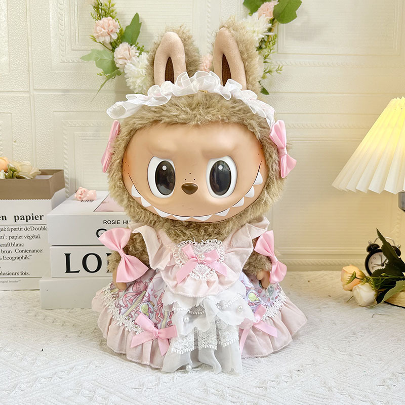 38cmラブブベビー服、ラブブぬいぐるみ服、ラブブ人形着替え、漢服スカートスーツ|undefined