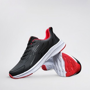 Spring and Autumn Men's Shoes Leather sneaker Waterproof Non-slip Running Shoes Trendy All-match Casual Shoes Work Travel Shoes