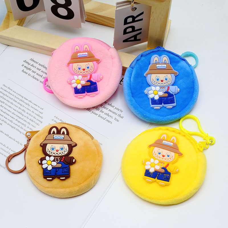 かわいい漫画ラブブラウンドぬいぐるみ小銭入れコインキー口紅ポータブルヘッドフォンバッグ学生コインバッグ|undefined