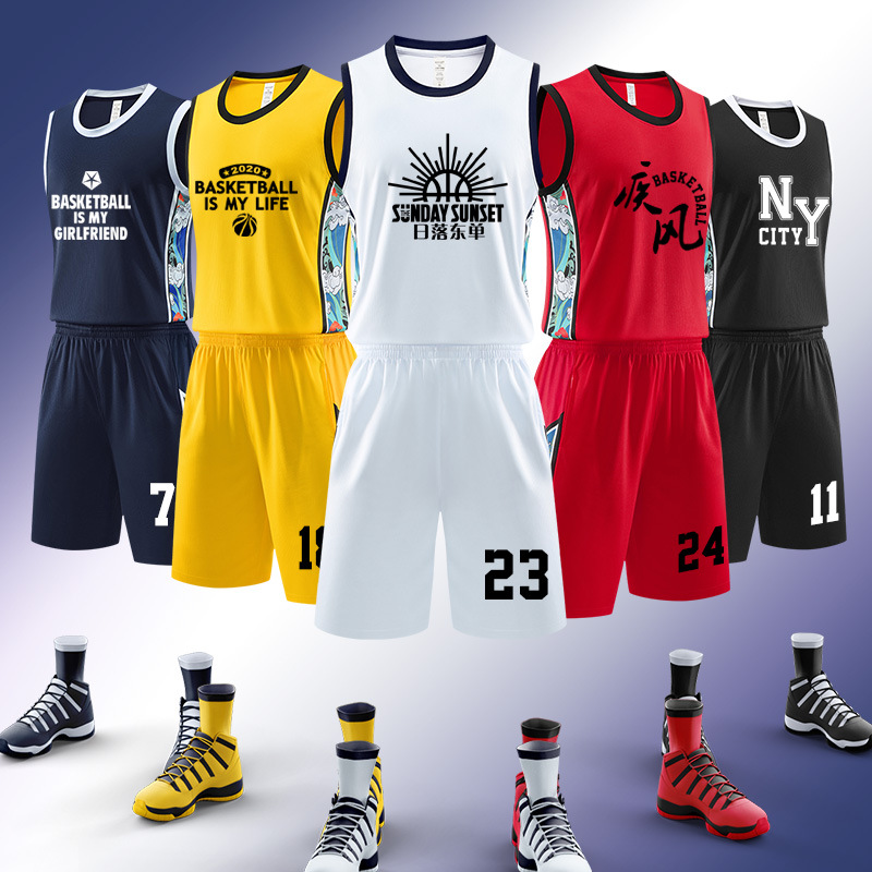 Retro comfortable Basketball clothes suit personality India No. American style college student match men and women vest Jersey Printing Group purchase