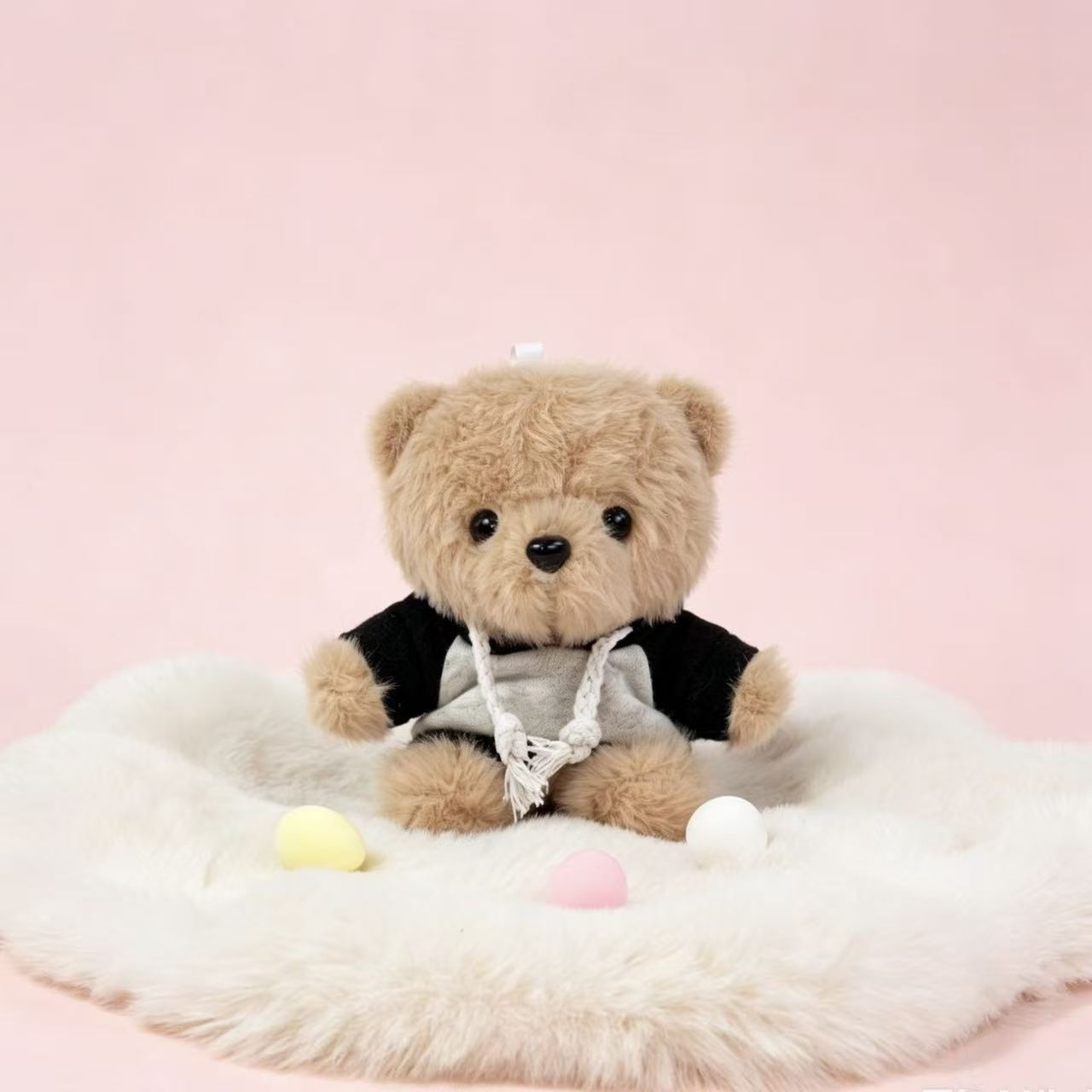 Vestido osos llaveros muñecas de peluche camisetas pantalones mochila colgante pequeño regalo colgante muñeca de peluche