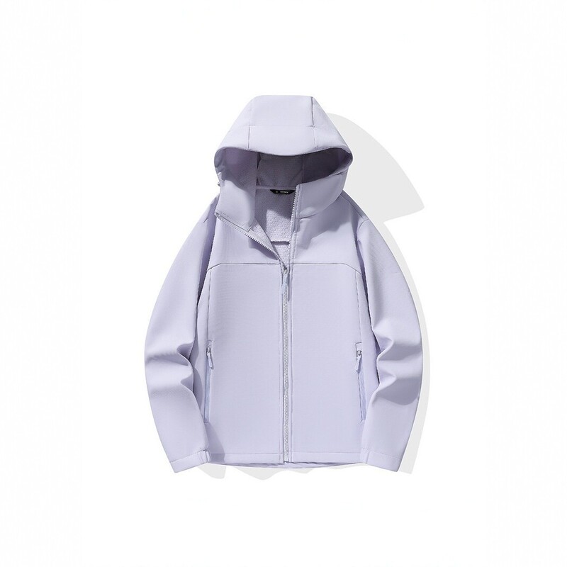 Softshell jacket for men and women, hooded, windproof, waterproof, warm coat for spring and autumn, suitable for hiking and trekking, available for group purchase as workwear