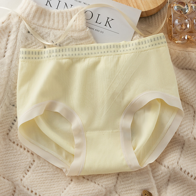 Ropa interior de las mujeres de algodón entrepierna mediados de cintura de verano delgada chica gordita triángulo pantalones cortos cabeza sin costuras niñas más ropa interior de tamaño