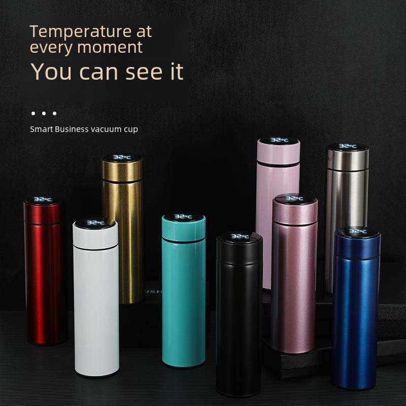 Creative Intelligent Water Cup Temperature Display Cup New 304 Stainless Steel Insulated Cup Gift Business Cup Straight Cup