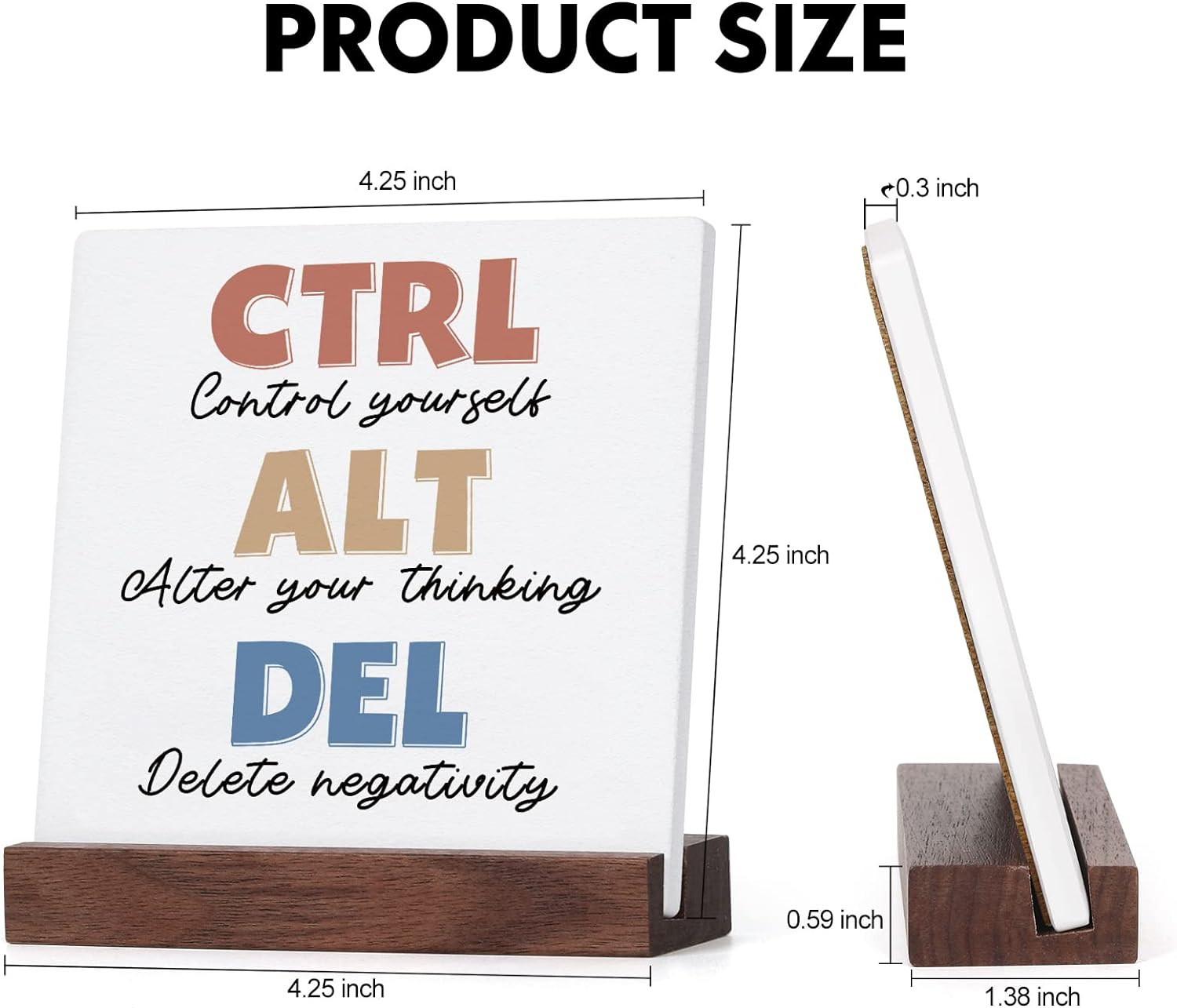 TEMU Amazon maitong acrílico base de madera maciza doble ranura decoración del hogar