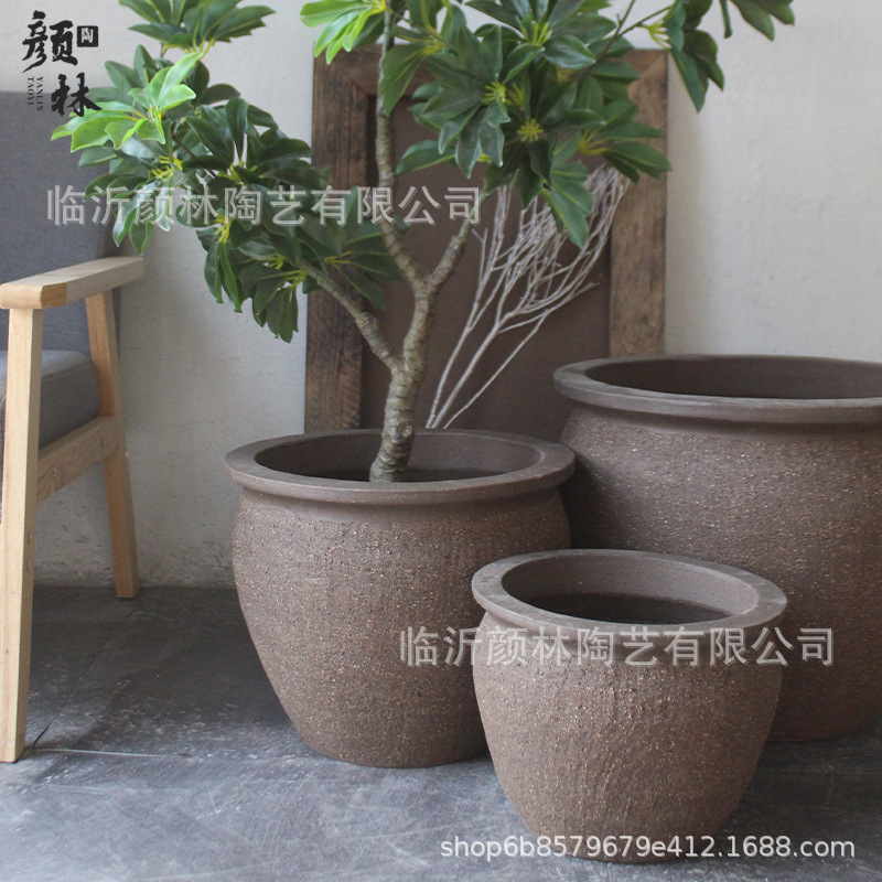 maceta de flores simple maceta de cerámica gruesa arena púrpura maceta moderna simple maceta verde decoración de sala de estar maceta paisaje combinación de plantación de flores ornamentos