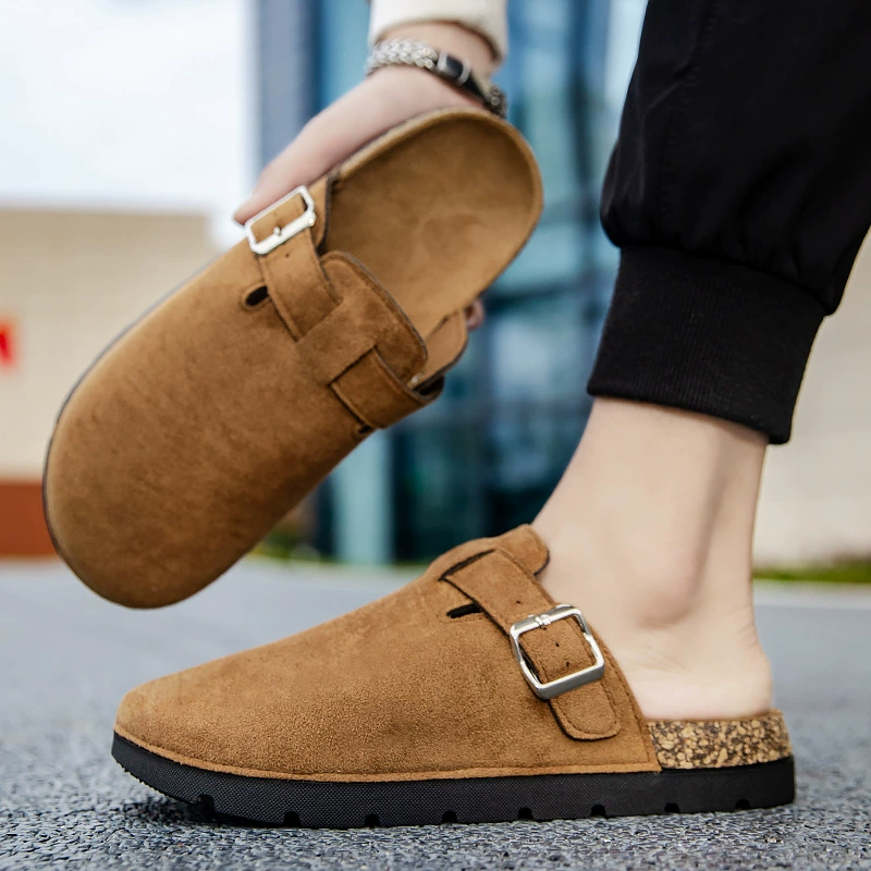 Тапочки Baotou, тапочки большого размера для мужчин и женщин, полутапочки, трансграничные дышащие летние и осенние тапочки на мягкой подошве для мужчин и женщин, пробковые тапочки для мужчин и женщин, дропшиппинг