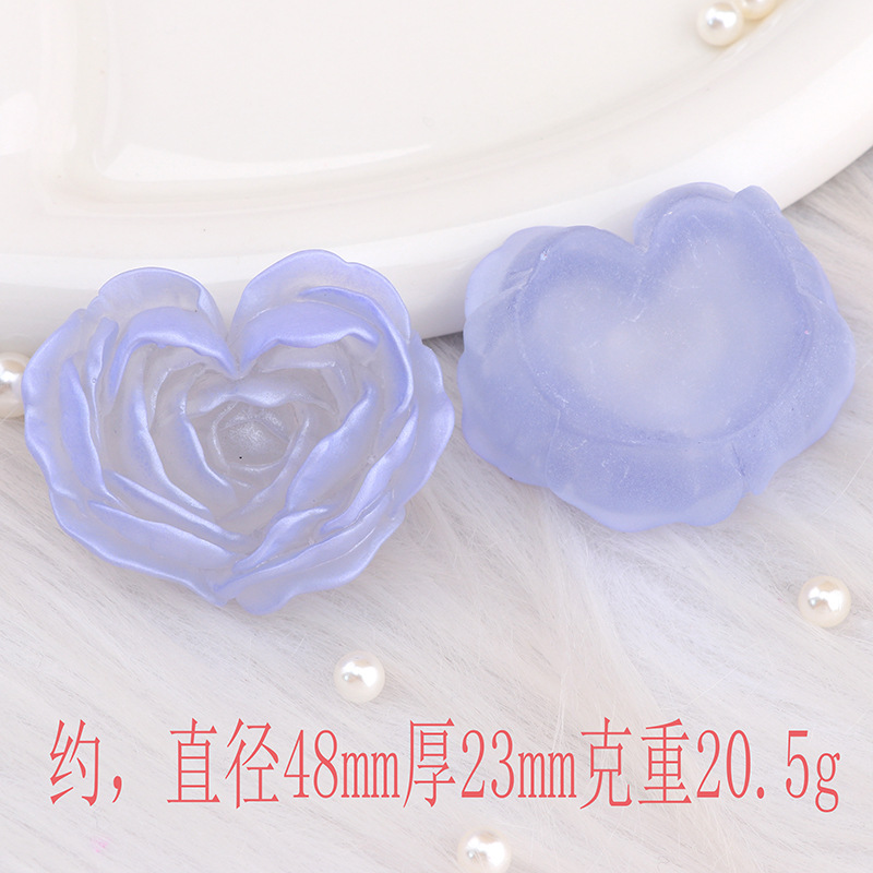 新しいベルベットの愛のバラの花の樹脂部品はdiy携帯ケースのクリームのヘアピンの収納ケースの装飾を作ります。