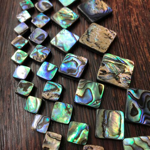 Abalone chain rhombus diagonal holes various specifications pendant necklace bracelet material DIY jewelry accessories