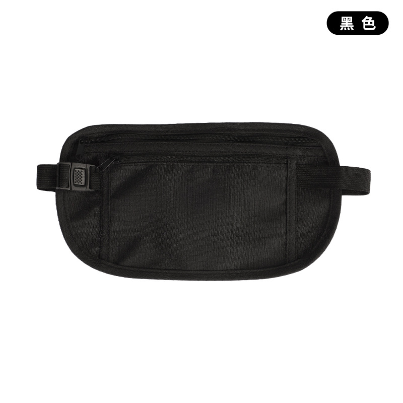 Invisible waist bag black