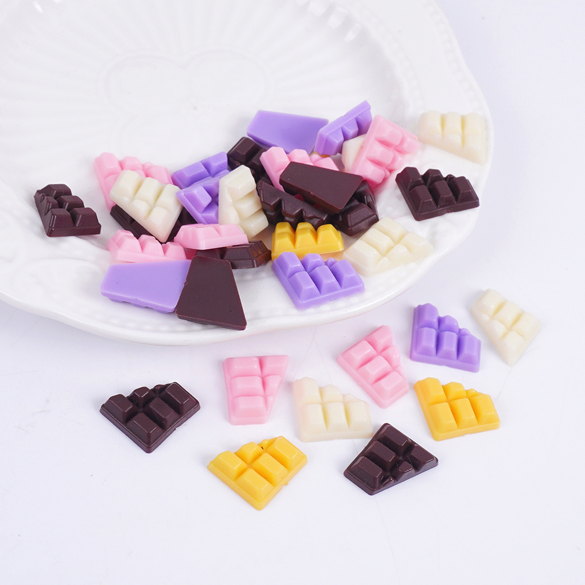 Simulated Mini Half Chocolate DIY Handmade Dessert Cake Decoration Accessories Miniature Food Toy Multi-Color Chocolate