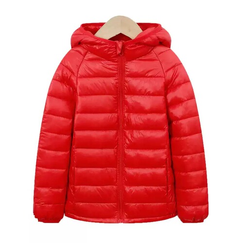 Children's Unisex Down and Cotton Parka Coats for Boys and Girls, Hooded Winter Coats for Kids, Size 110-160, Windproof and Waterproof Children's Clothing