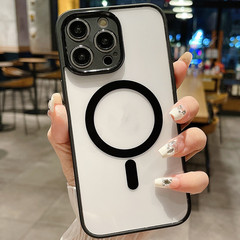 適用iphone15手機殼亞克力蘋果15promax彩色14小眾13磁吸12透明13