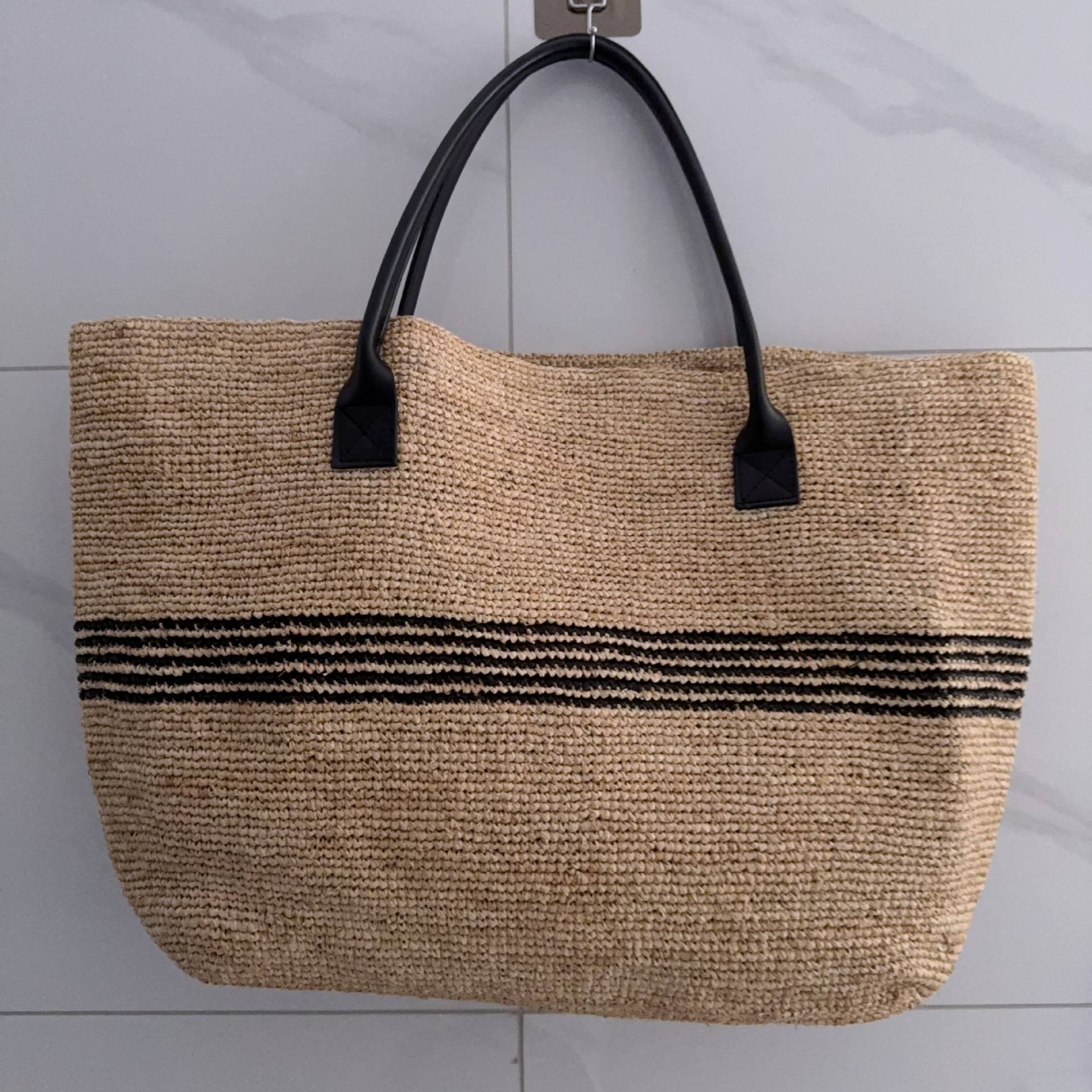 Summer Women's Hand-Woven Raffia Large Capacity Beach Tote Bag New Vacation Shoulder Bag - Thumbnail 6