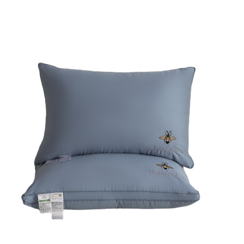 Pure cotton three-dimensional soy fiber pillow core five-star hotel pillow pure cotton embroidery super soft adult neck pillow wholesale